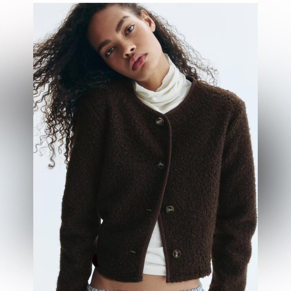 H&M teddy fleece cardigan